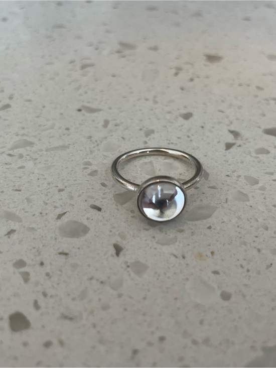 Pandora Jewelry - Pandora Silver Ring with Clear Domed Gem